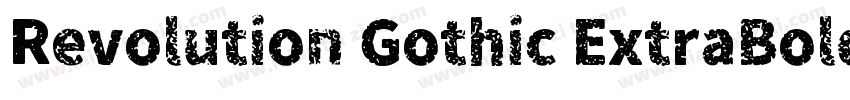 Revolution Gothic ExtraBold It Regu字体转换
